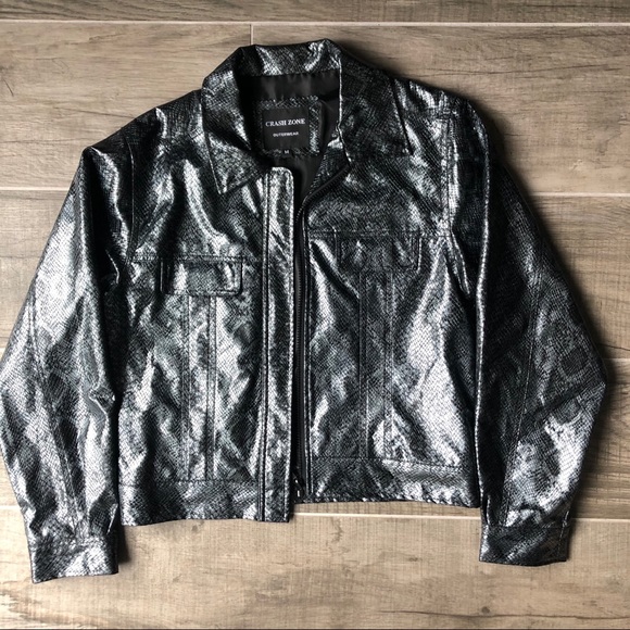 Vintage Crash Zone snakeskin PVC two-piece set - Picture 4 of 8